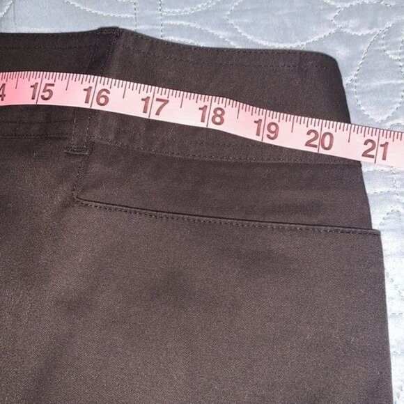 Venezia Womens Dark Brown Straight Skirt Size 18 Cotton Blend With Tags - Picture 3 of 8